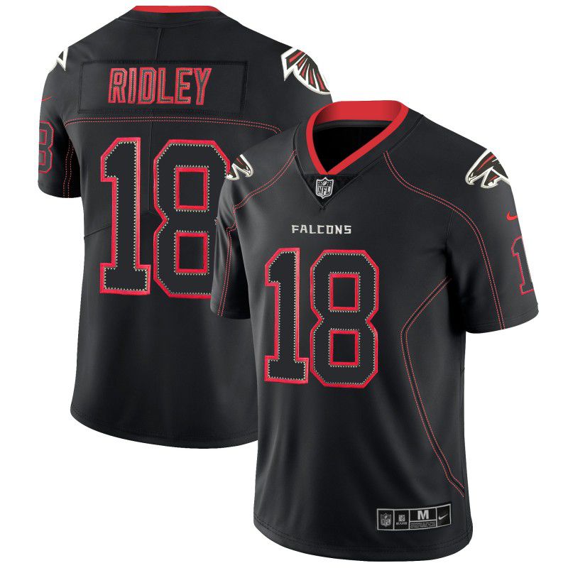 Men Atlanta Falcons #18 Ridley Nike Lights Out Black Color Rush Limited NFL Jerseys->atlanta falcons->NFL Jersey